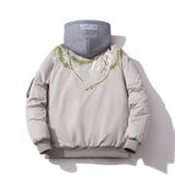 Men Vintage Jackets Embroidered Jacket Loose Casual Baseball Jacket Padded Jacket