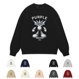 Purple Brand Sweatshirt Loose Crew Neck Sweater