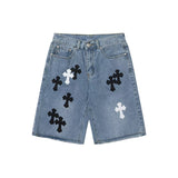 Chrome Heart Shorts Summer Denim Shorts