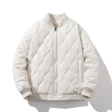 Men Vintage Jackets Loose rhombus cotton-padded baseball jacket jacket jacket
