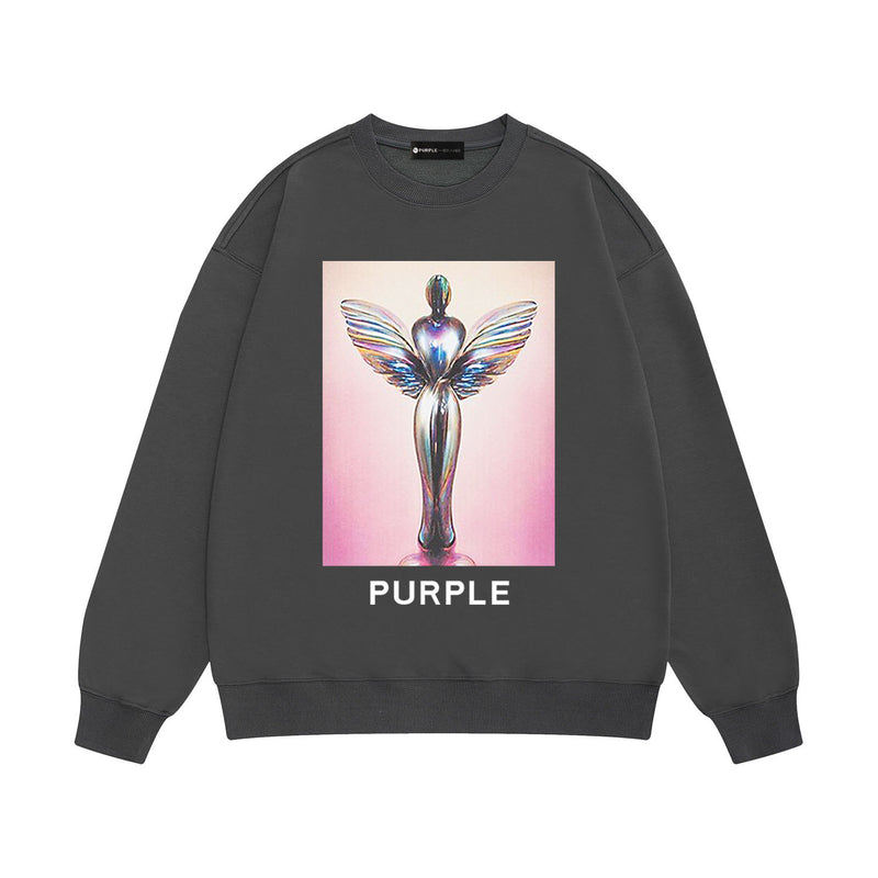 Purple Brand Sweatshirt Loose Crew Neck Sweater
