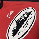 Corteiz T Shirt Red Jersey Short Sleeve Loose