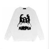 Purple Brand Long Sleeve T-Shirt Fashion Loose Long Sleeve Top
