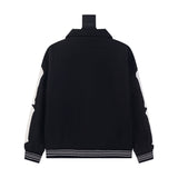 Amiri Jacket AMI Letter Embroidery Contrast Sleeve Jacket Jacket Men's and Women's