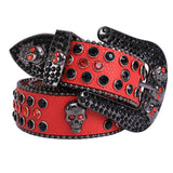 Hip-hop punk rhinestone belt skull stylish belt