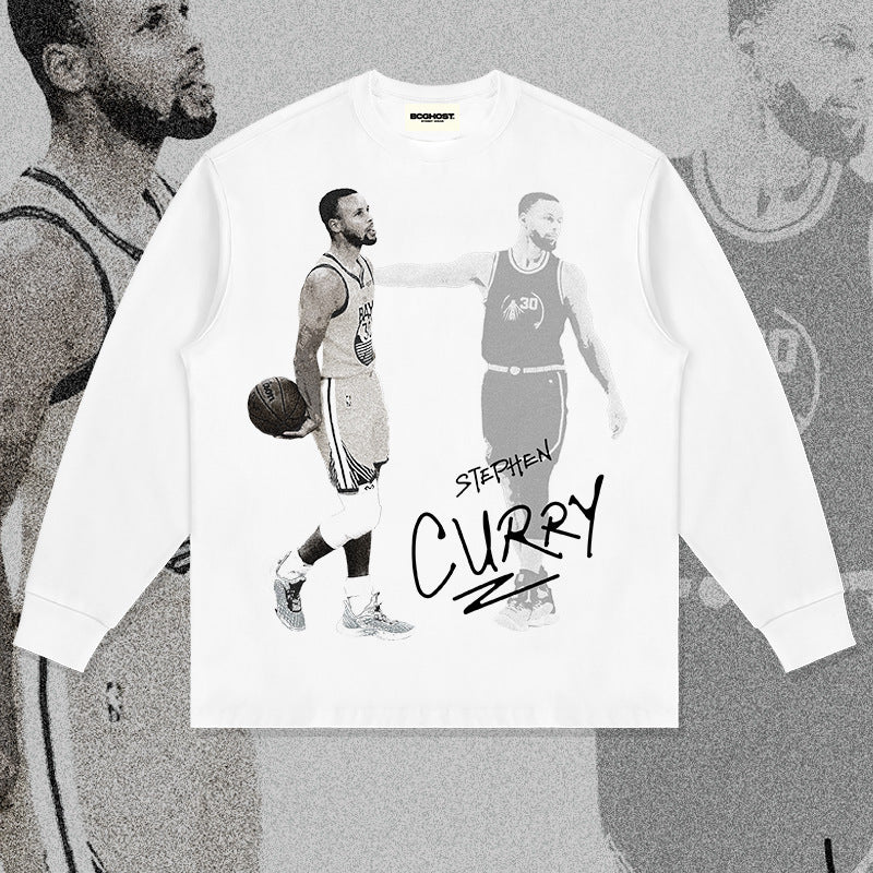 Nba Long Sleeve Shirt Long Sleeve T-shirt Small Neckline Pure Cotton