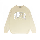 Purple Brand Long Sleeve T-Shirt Fashion Loose Long Sleeve Top
