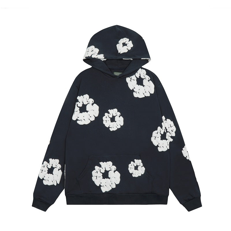 Denim Tears Outfit:Hoodie/Sweatpants (Separate Purchase Options) Loose Hooded Sweatshirt Casual Sweatpants