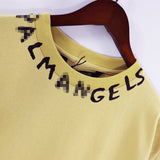 Palm Angels T Shirts Collar Letter Print Short Sleeve T-Shirt
