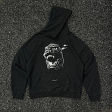 Mens Vintage T-Shirts vintage Godzilla Loose Couple Hooded Sweater