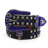 Hip-hop punk rhinestone belt skull punk dark style