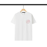 CHH Chrome Heart T Shirts Chrome Hearts Pink Sanskrit Print Short Sleeve T-Shirt
