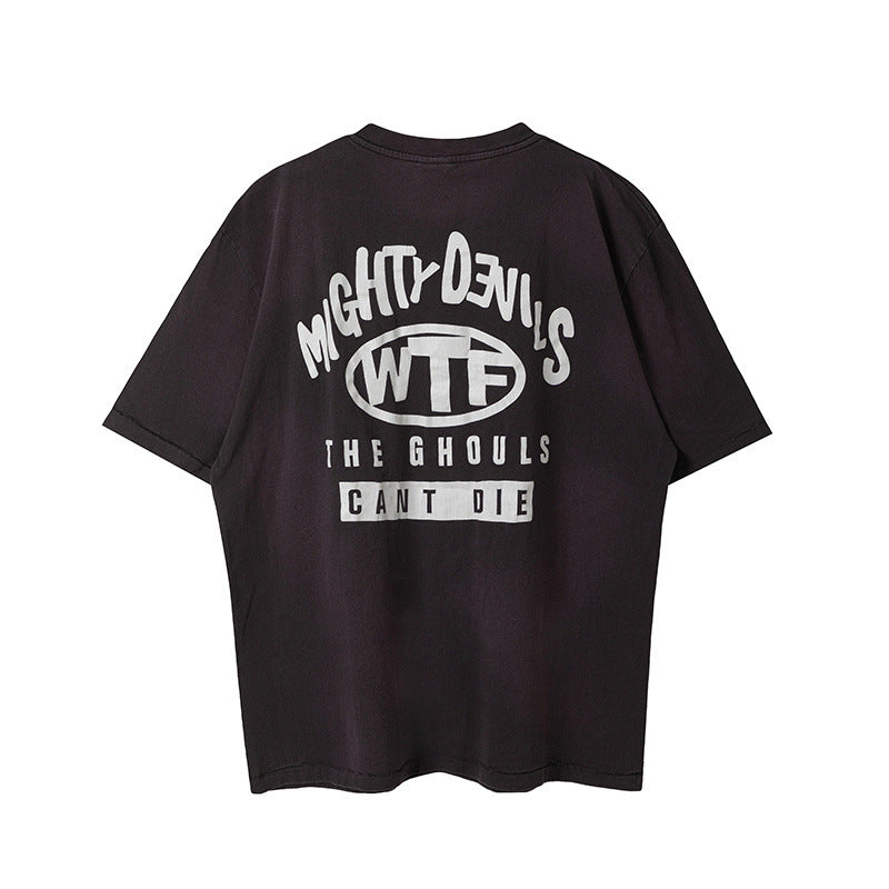 Mens Vintage T-Shirts Washing Water