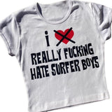 Vintage Y2g Shirts O-neck Short T-shirt Women's Summer Short Sleeve
