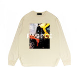 Purple Brand Long Sleeve T-Shirt Fashion Loose Long Sleeve Top