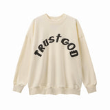 Jesus Is King T Shirt Big Talker Fashion Brand High Street Casual Loose Couple Fog round Neck Sweater Ins