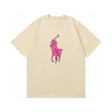 Ralph Lauren T Shirts Cotton Label Short Sleeve Solid Color