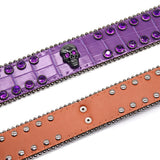 Hip-hop punk rhinestone belt zinc alloy pin buckle punk style