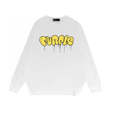 Purple Brand Long Sleeve T-Shirt Fashion Loose Long Sleeve Top
