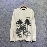 Purple Brand Long Sleeve T-Shirt Fashion Loose Long Sleeve Top