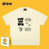 Drew T Shirts T-shirt Short Sleeve Loose round Neck Short Sleeve