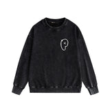 Purple Brand Distressed Sweatshirt Retro Vintage Crew Neck Sweater