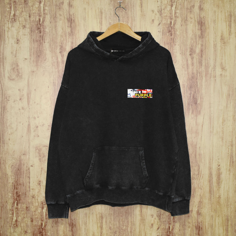 Purple Brand Distressed Hoodie Fashion Old Loose Hooded Sweater