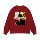 Purple Brand Sweatshirt Loose Crew Neck Sweater