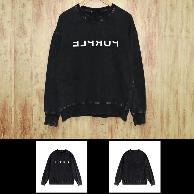 Purple Brand Distressed Sweatshirt Retro Vintage Crew Neck Sweater