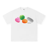Vintage T-shirts Street Print Short Sleeve T-Shirt Cotton Long Sleeve