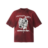 ERD T Shirts Washed Make Old Ripped T-shirt