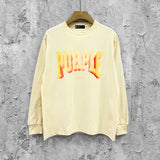 Purple Brand Long Sleeve T-Shirt Fashion Loose Long Sleeve Top