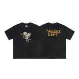 Gallery Dept T Shitrs Vintage Distressed Skull Print Short Sleeve