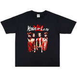 Rock Star T Shirt Kings of Leon Band Printed T-shirt Short Sleeve Loose Cotton Men and Women