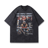 Kendrick Lamar T Shirts Portrait Print Old Hip Hop Loose Short Sleeves