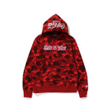 Bathing Ape Hoodie Cola Camouflage Print Shark Hooded Sweater Casual Loose Pullover Jacket