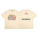 Gallery Dept T-Shirt Ink-splashing Tie-dye Alphabet Short Sleeve T-Shirt
