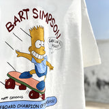 Mens Vintage T-Shirts Vintage Washed Short Sleeve Fog Simpson Bieber T-Shirt