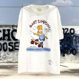Mens Vintage T-Shirts Vintage Washed Short Sleeve Fog Simpson Bieber T-Shirt