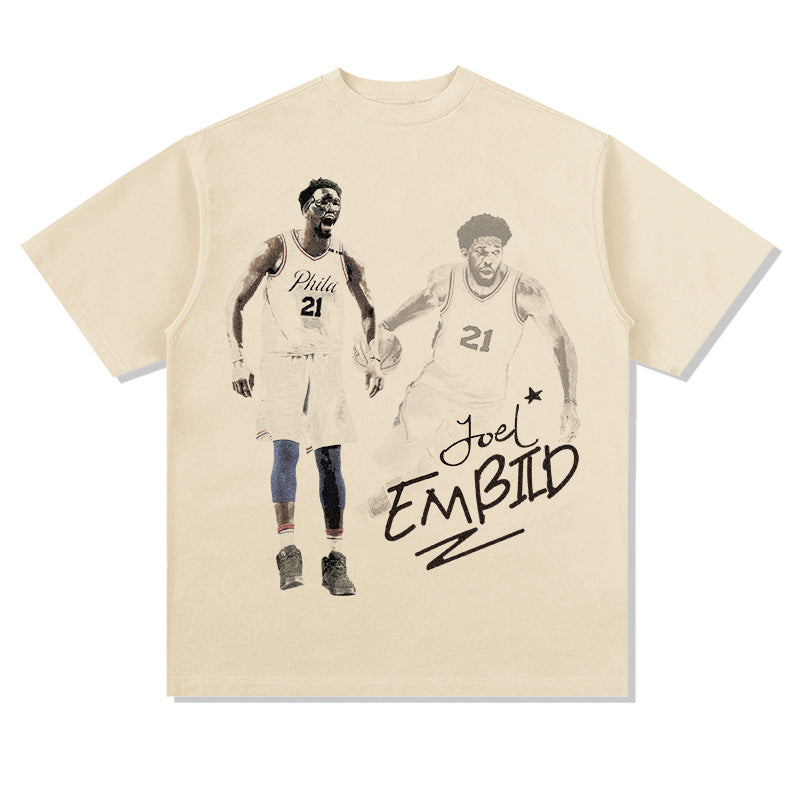 Nba Long Sleeve Shirt Autumn Winter T-shirt Loose Cotton Male and Female Trendy Brand