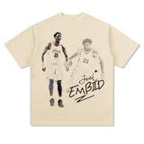 Nba Long Sleeve Shirt Autumn Winter T-shirt Loose Cotton Male and Female Trendy Brand