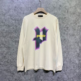 Purple Brand Long Sleeve T-Shirt Fashion Loose Long Sleeve Top
