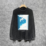Purple Brand Distressed Long Sleeve Shirt Fashion Distressed Loose Long-sleeved Top