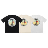 Rhude T Shirt Sunset Coconut Alphabet Print Short Sleeve T-Shirt