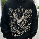 Men Vintage T-Shirts vintage Loose Couple Hooded Sweater Hoodie