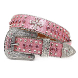 Hip-hop punk rhinestone belt easiest for matchins