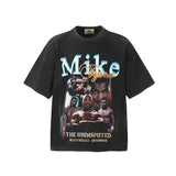 Men Vintage T-Shirts Saint "Mike Tyson" Boxing Champion Washed Distressed T-Shirts