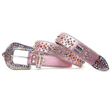 Hip-hop punk rhinestone belt crown pattern