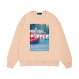 Purple Brand Sweatshirt Loose Crew Neck Sweater