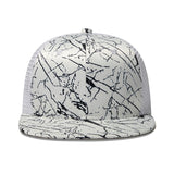Trendy flat brimmed hat mesh breathable summer